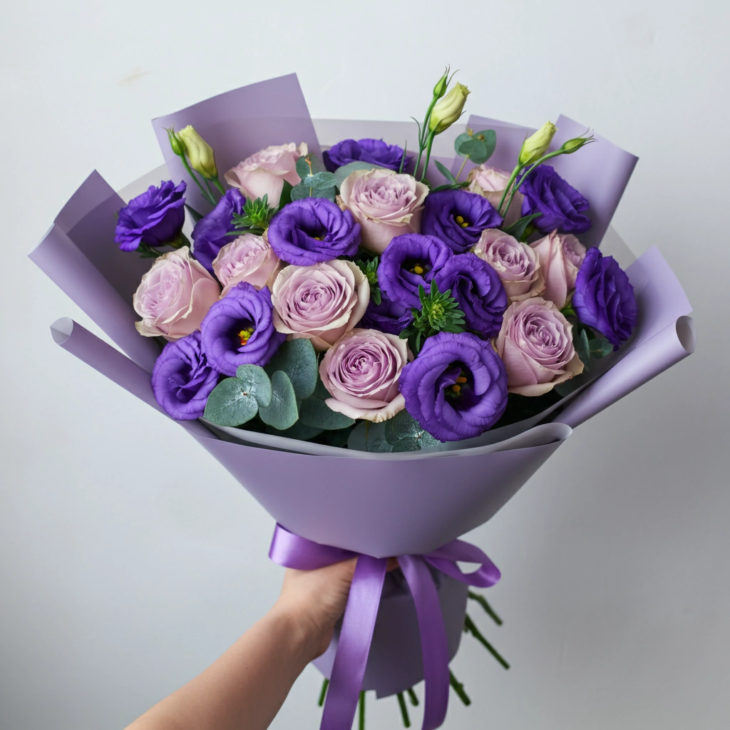 Suavidade Roxa (Arranjo de Lisianthus)